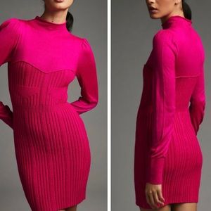 Anthropologie Pink Mini Dress